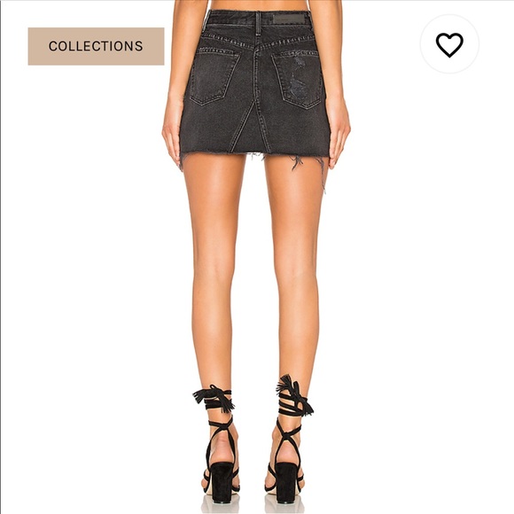 Grlfrnd Eva black denim hotel California skirt 25 - Picture 5 of 12